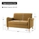 preview thumbnail 61 of 62, HULALA HOME Adika 51"W Farmhouse Striped Linen Upholstered Loveseat with Solid Wood Spindle Legs