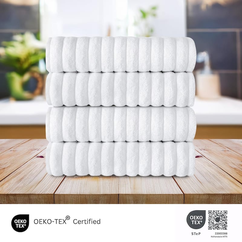 Brampton Turkish Cotton 4 Piece Bath Towels Set Heavyweight 27x54"