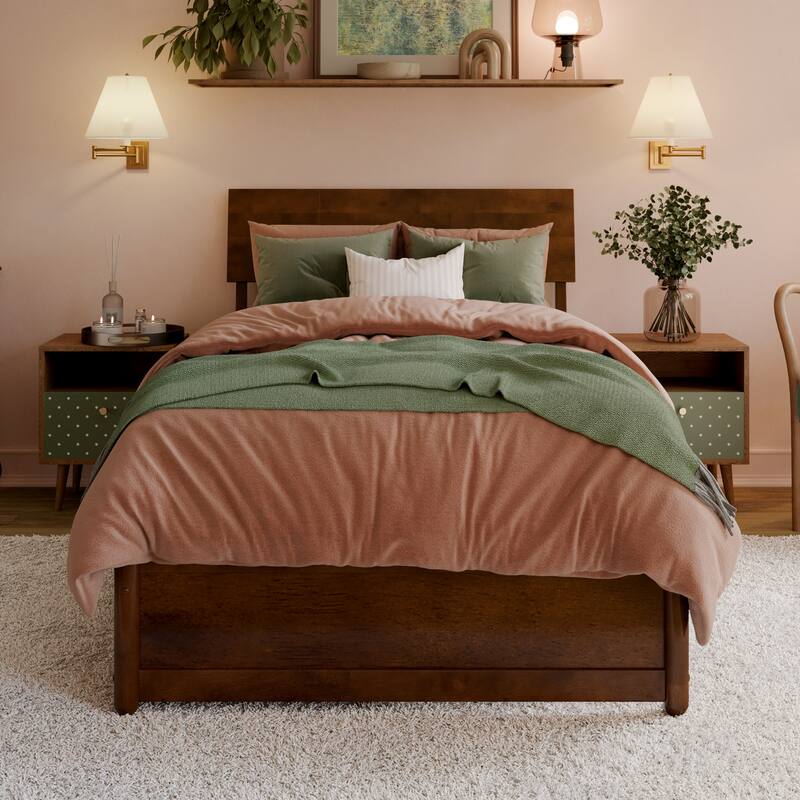 Norla Wood Platform Bed with Storage Drawers