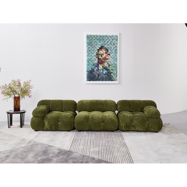 Belani 114'' Chenille Fabric Sofa