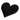 3D Acrylic Alphabet Mirror Wall Stickers Symbol Heart Self-Adhesive Black - Symbol Heart