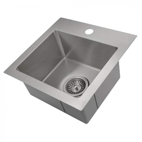 ZLINE Donner 15" Topmount Single Bowl Bar Sink in DuraSnow®