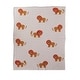 preview thumbnail 7 of 44, Cotton Knit Baby Blanket with Prints Orange - Animals