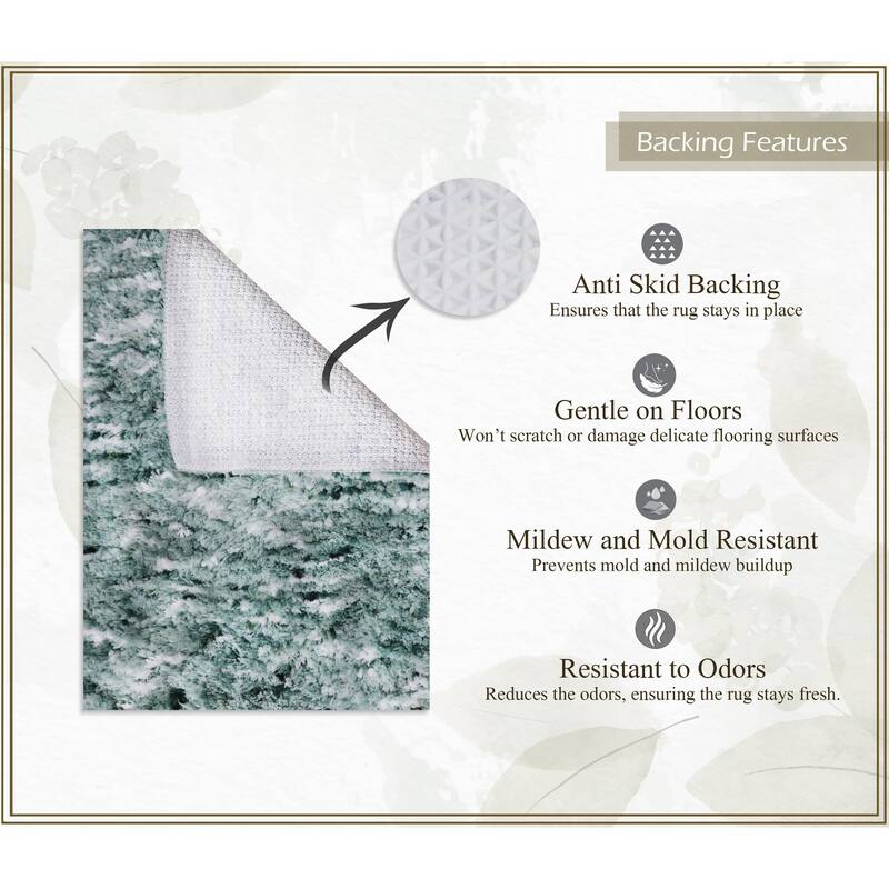 Home Weavers Cloud Comfort 100% Microfiber Bathroom Rug Non Slip Bath & Water Absorbent Soft Bath Mat 4 PC Set
