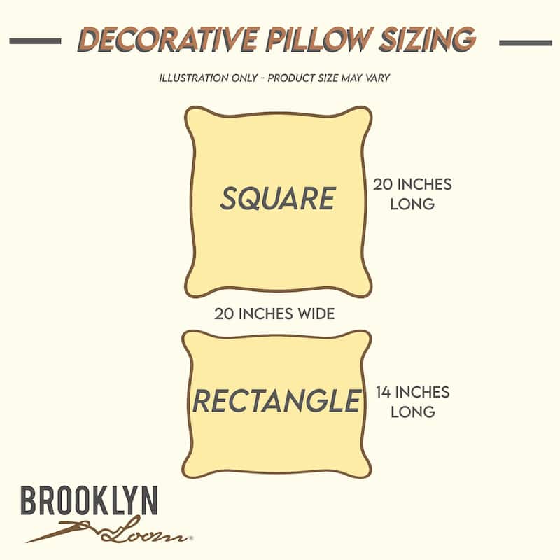 Brooklyn Loom Solid Contrast Piped Decorative Pillow