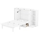 preview thumbnail 23 of 22, Queen Size Wood Murphy Bed with Shelves,Wall Bed with Drawers and USB Ports