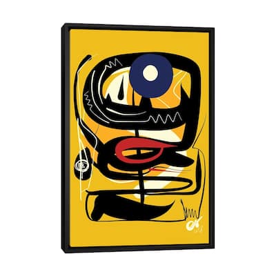 iCanvas "Yellow African Blue Eye" by Emmanuel Signorino Framed Canvas Print