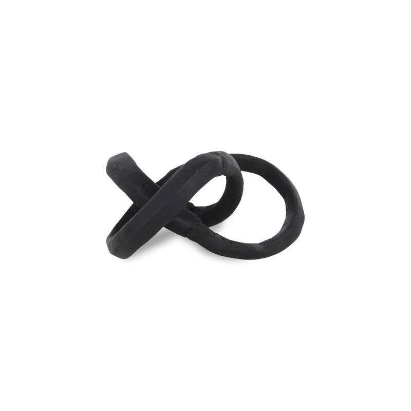 Kompo Black Cast Iron Modern Abstract Infinite Knot Decor