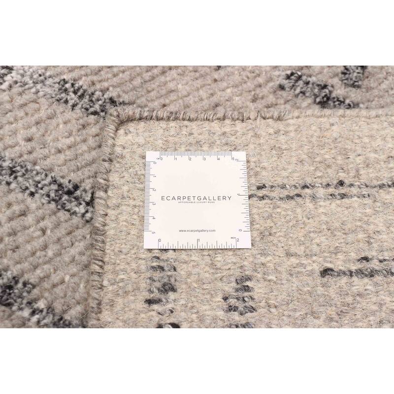 ECARPETGALLERY Hand-knotted Tangier Grey Wool Rug - 5'4 x 7'6