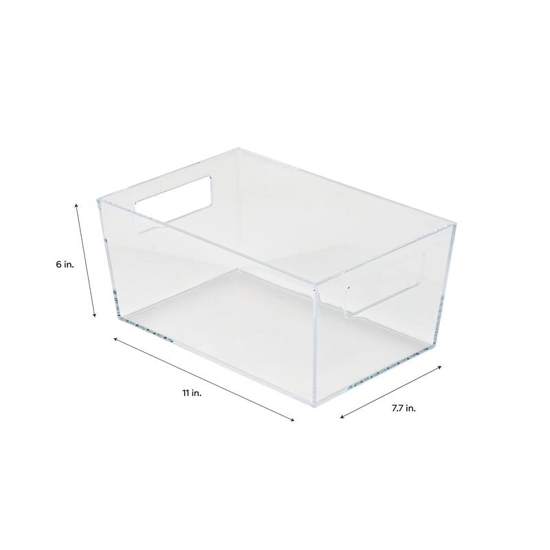 Simplify Small Storage Bin in Clear - 9" x 6" x 4"