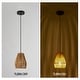 preview thumbnail 5 of 10, LunaDrift 7" Farmhouse Rustic Hemp Rope Pendant Lights (Set of 3) - Adjustable Height for Kitchen Island, Dining Room - Wood