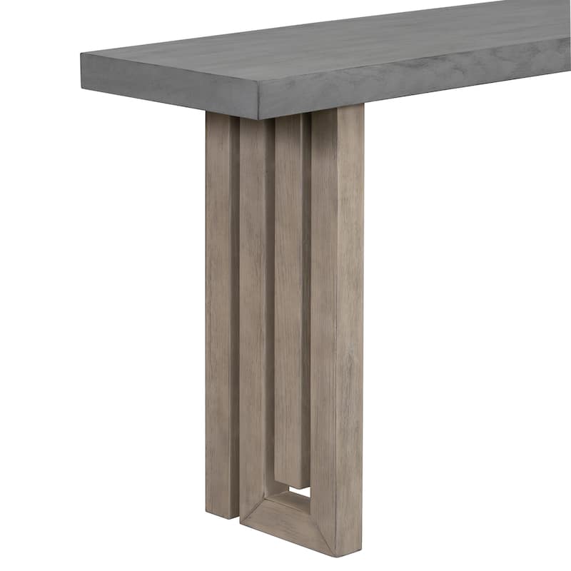 Modern 59" Console Table with Distinctive Shapes for Entryway and Living Spaces