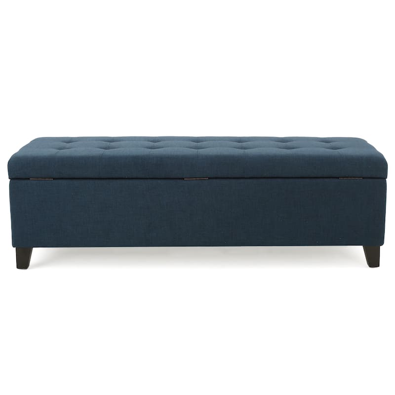 50.75" Storage Ottoman Bench, Tufted Ottoman with Storage for Living Room, Large End of Bed Ottomans, Modern Entryway Benchs