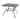 Aoodor Patio Metal Dining Table with Adjustable Umbrella Hole