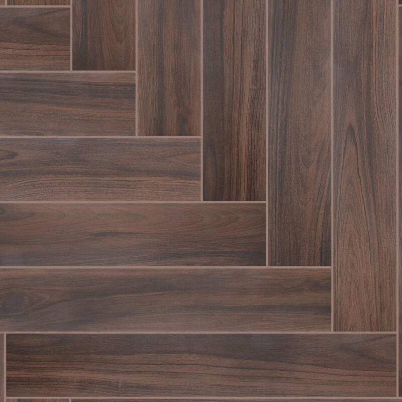 Merola Tile Mt Royale Walnut 6 x 35-1/2 Porcelain Floor and Wall Tile