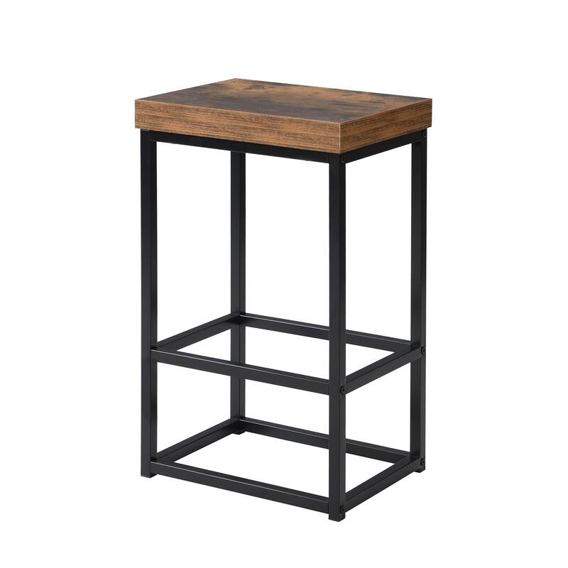 3-piece Drop Leaf Kitchen Island Set with 2 Seatings and Towel Rack