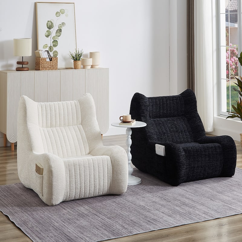 Giant Bean Bag Chair for Adults, Beanbag Fireside Lounger Chair Lazy Floor Sofa Accent Chair for Living Room, Bedroom