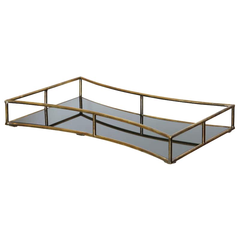 StyleCraft Boe - Mirror Tray - Antique Brass - 24" x 4" x 14"