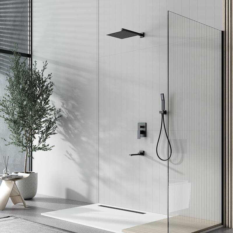 Eridanus Luxury Rainfall Shower System with Tub Spout for Bathroom