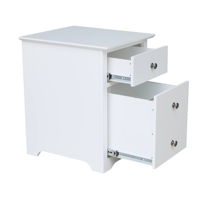 Two Drawer File Cabinet with Desk And Chair