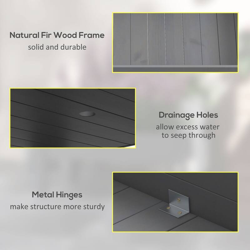 2-Tier Indoor/Outdoor Raised Garden Planter with Self-Draining Design