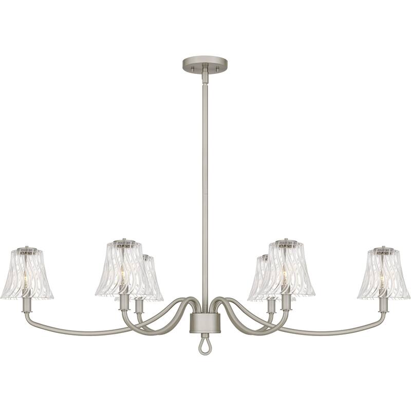 McKinney 6-Light Brushed Nickel Linear Chandelier
