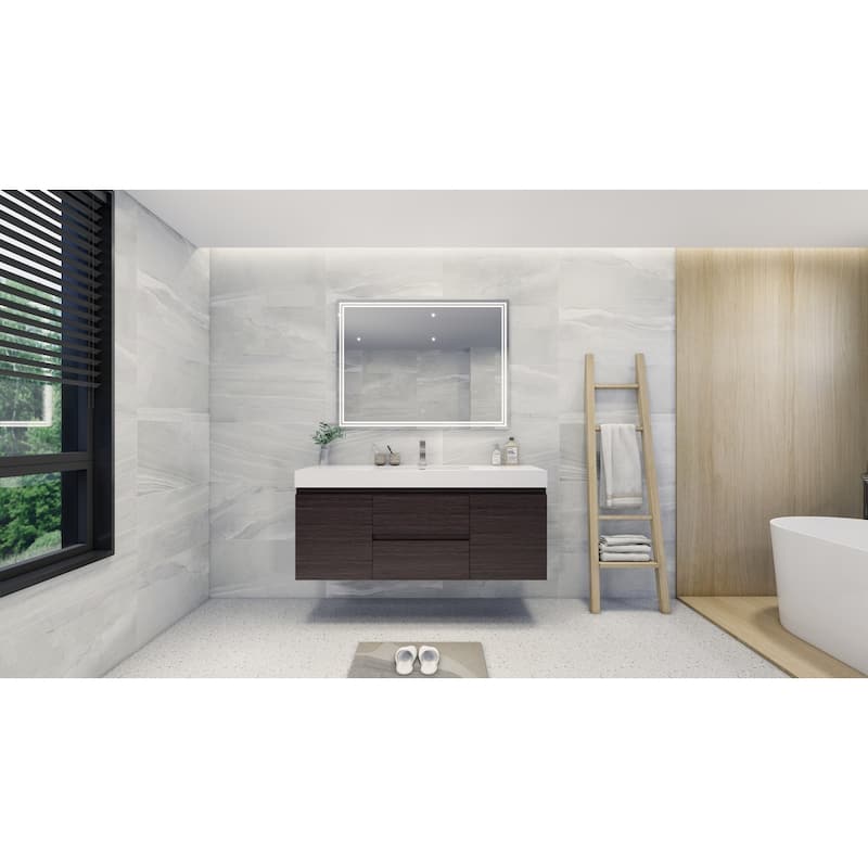 Baillie 60'' Wall-Mounted Vanity with Single Reinforced Acrylic Sink