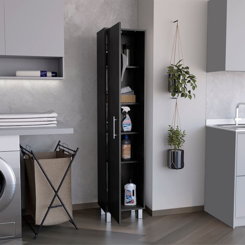 Laska 71" Tall 5Shelves Storage Broom Closet Bed Bath