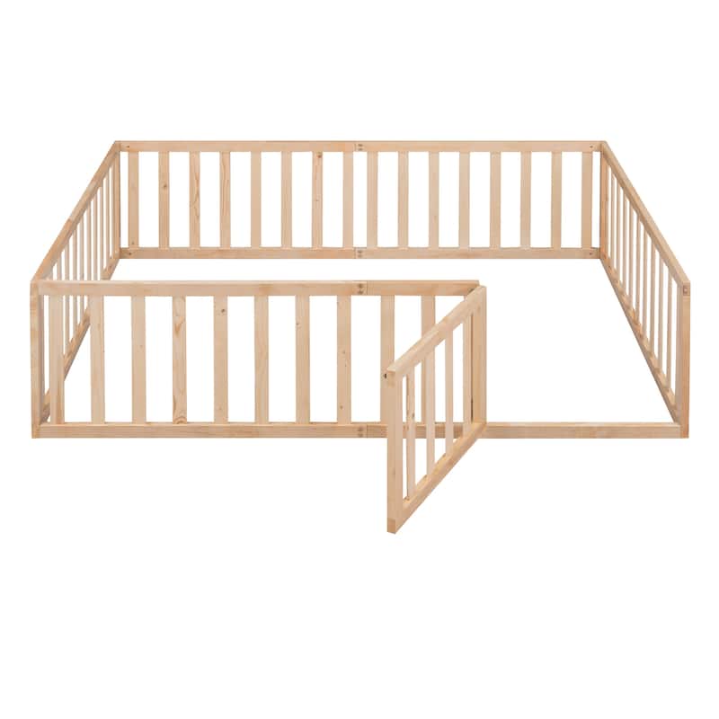 Wood Daybed Frame with Fence