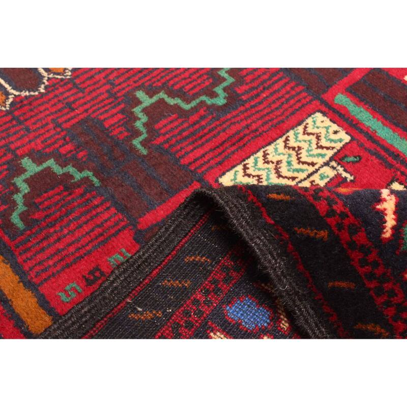 ECARPETGALLERY Hand-knotted Teimani Red Wool Rug - 2'11 x 4'8