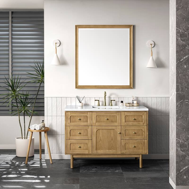 James Martin Vanities Laurent 48" Single Vanity, Light Natural Oak