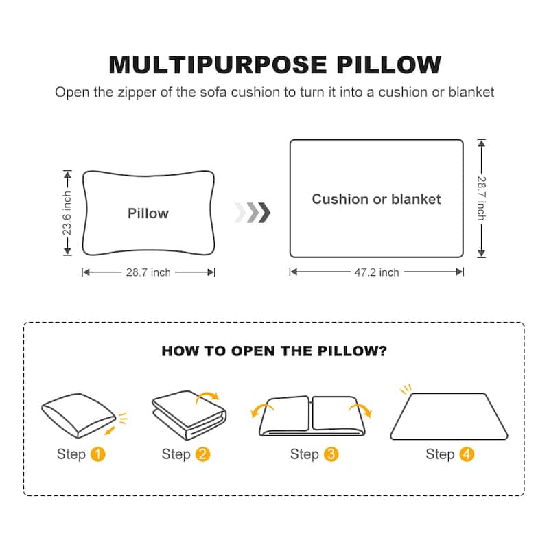 Velvet Loveseat Daybed, Pull Out Sofa Bed with Blanket Set, 3-Seat Convertible Sleeper Sofa with 2-in-1 Pillow