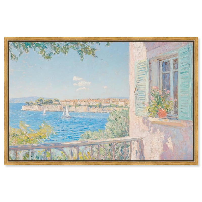 Mediterranean View Canvas by Art Remedy - Gold - 30" x 20"