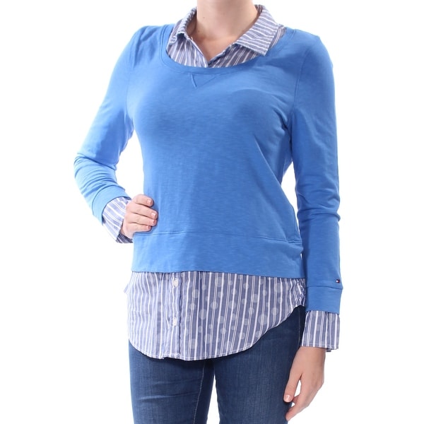 tommy hilfiger layered look sweater