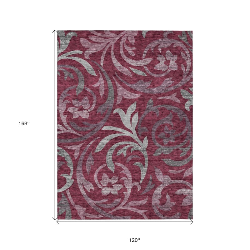 HomeRoots Floral Transitional Rectangle Outdoor Rug