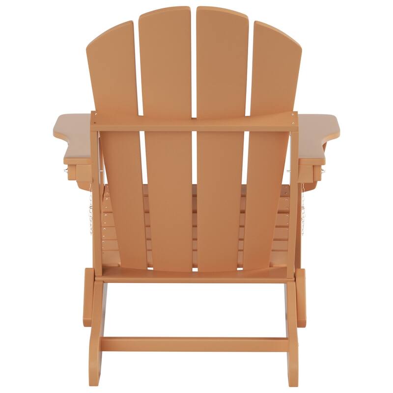 POLYTRENDS Laguna All Weather Poly Outdoor Patio Adirondack Chair - with Round Side Table (2-Piece)