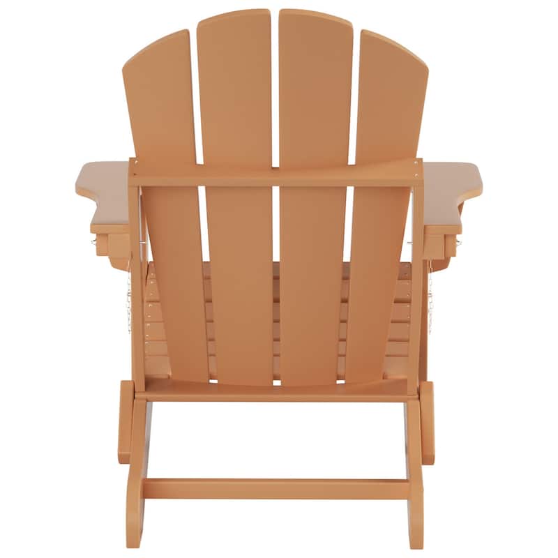 POLYTRENDS Laguna All Weather Poly Outdoor Adirondack Chair - Foldable (Set of 4)