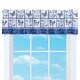 preview thumbnail 1 of 1, Blue Butterfly Floral Patchwork Window Valance - 5.500 x 5.000 x 1.500