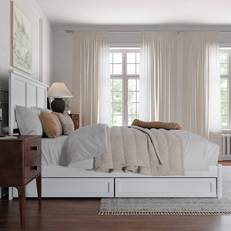 Felicity Platform Bed with Panel Footboard and Storage Drawers