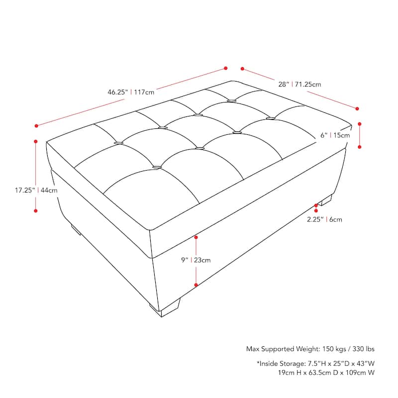 Antonio Tufted Storage Ottoman