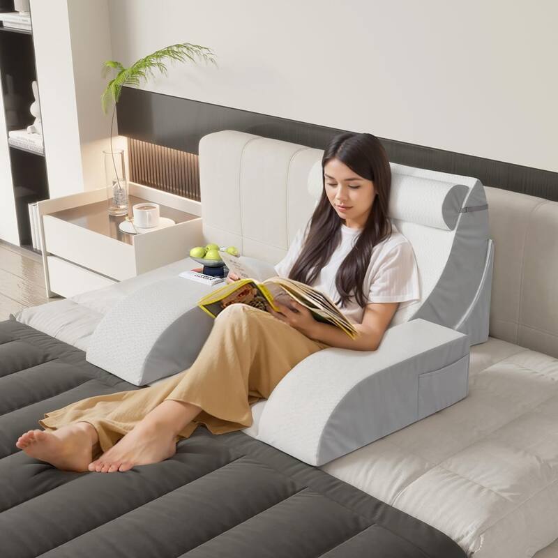 WOWMAX Orthopedic Bed Wedge Pillow Set of 5 for After Surgery Back Support Body Positions Leg Pillow