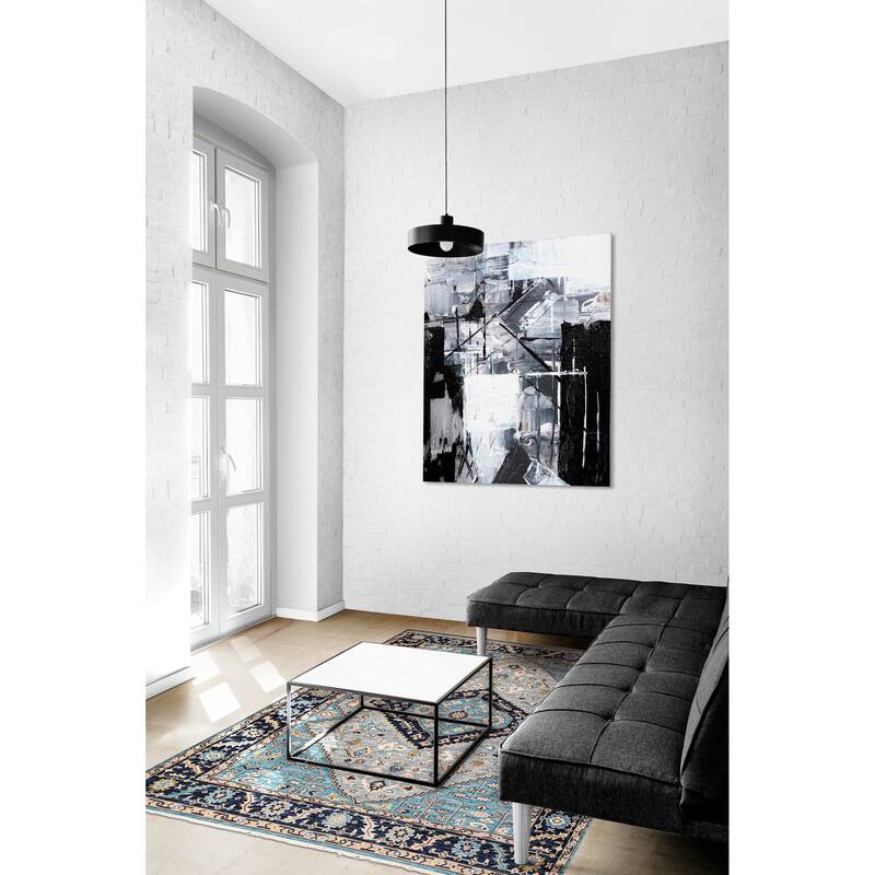 ECARPETGALLERY Hand-knotted Jules Serapi Sky Blue Wool Rug - 8'11 x 12'0