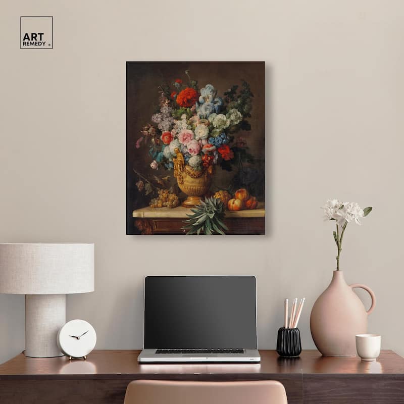 Vallayer 1789 Vase Canvas by Art Remedy, Gallery Wrapped