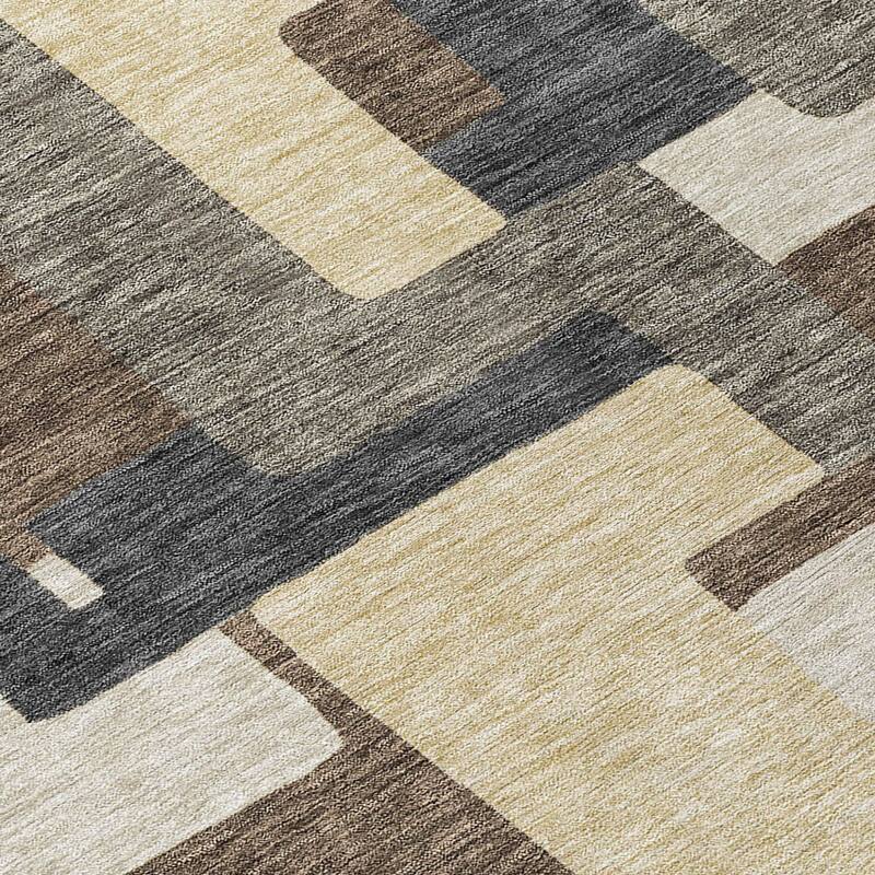 HomeRoots Abstract Transitional Rectangle Outdoor Rug