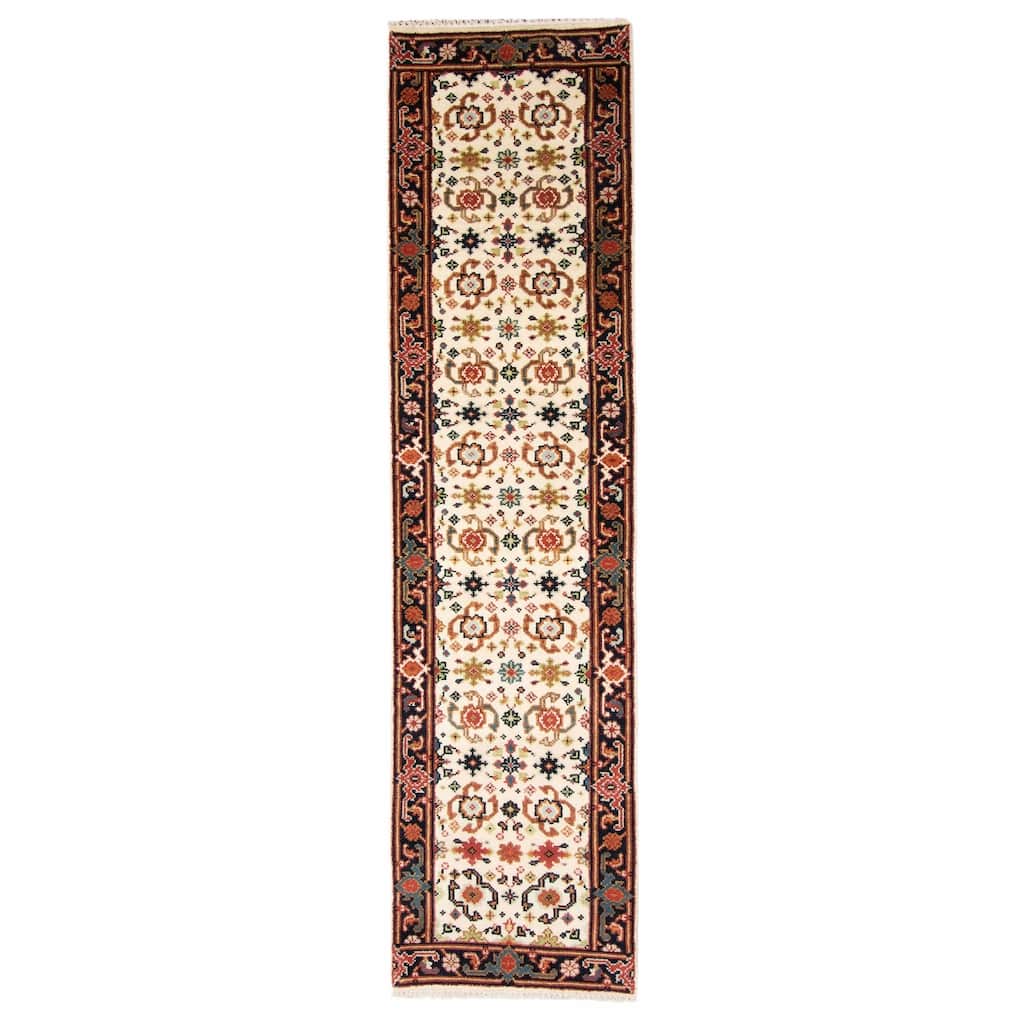 ECARPETGALLERY Hand-knotted Serapi Heritage Cream Wool Rug - 2'6 x 9'10