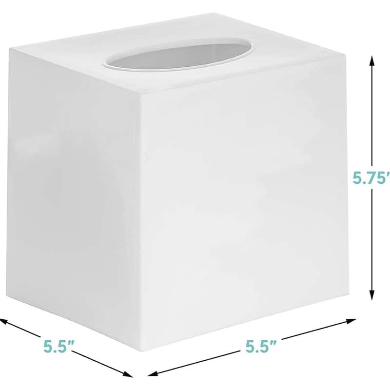 DWËLLZA HOME Tissue Box Cover Square - White