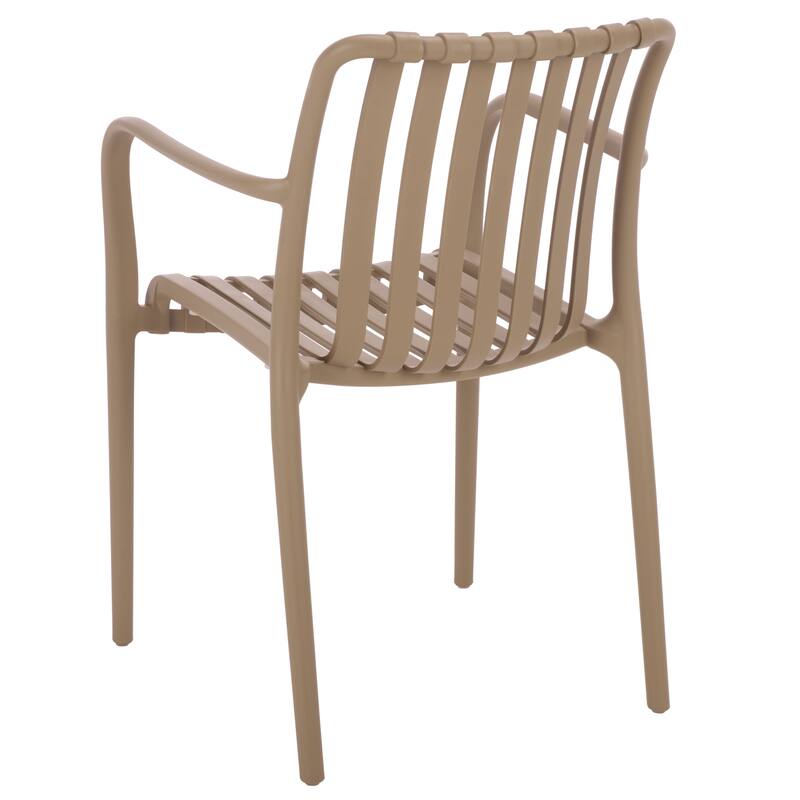 SAFAVIEH Outdoor Living Holly Stacking Dining Armchair (Set of 2) - 22"W x 22"D x 32"H