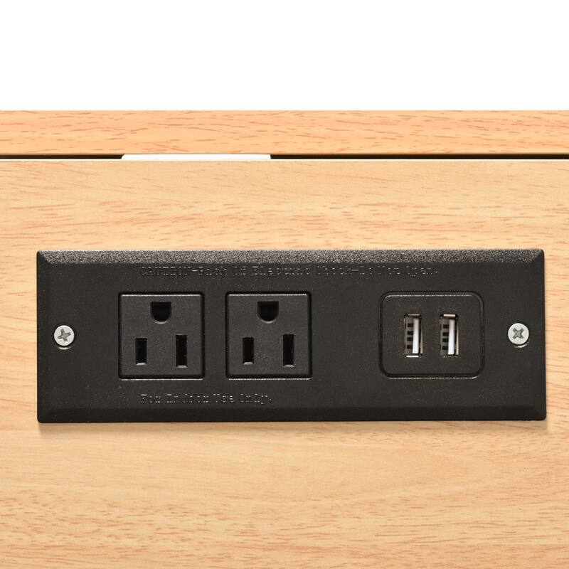 55.7" Large Kitchen Island with 2 Drop Leaf, on 5 Wheels with Power Outlet, Dining Table with Spice Towel Rack, 3 Drawers