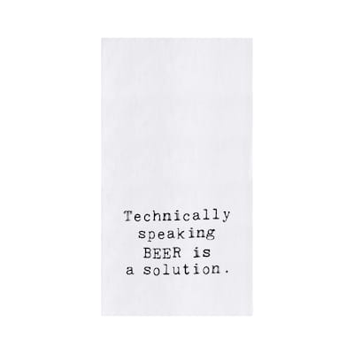 Beer Is A Solution Printed Kitchen Towel