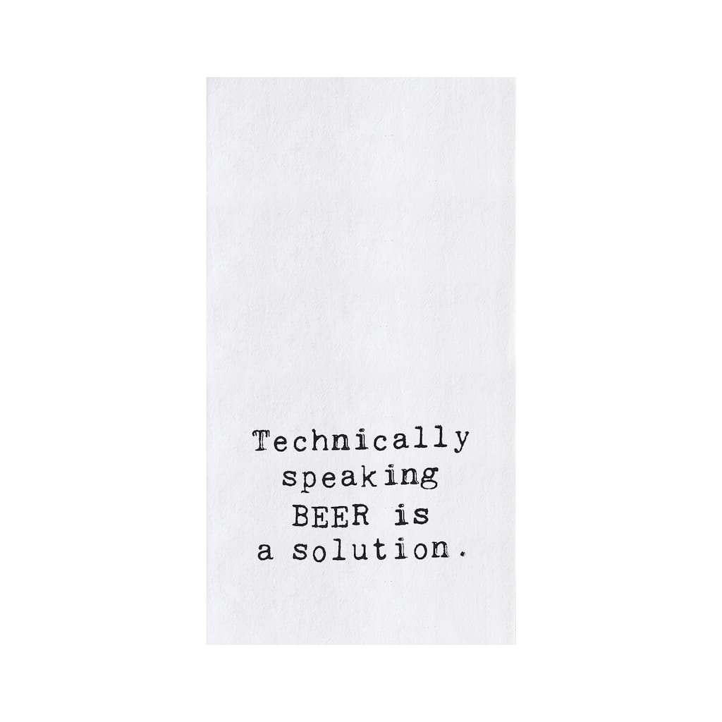 Beer Is A Solution Printed Kitchen Towel